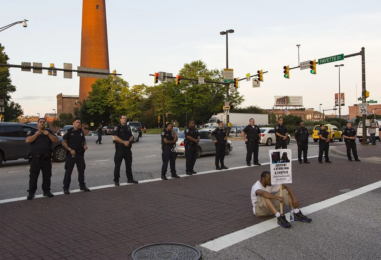 Black Lives Matter protestors gather in Buellton for peaceful protest and praying.